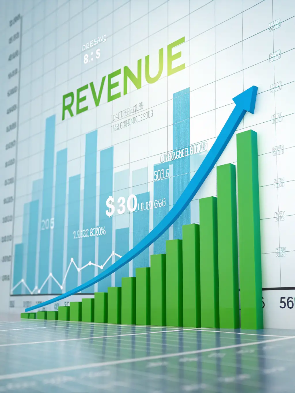 A graph showing projected cash flow with upward trending lines, symbolizing effective financial planning and growth for a Canadian small business.